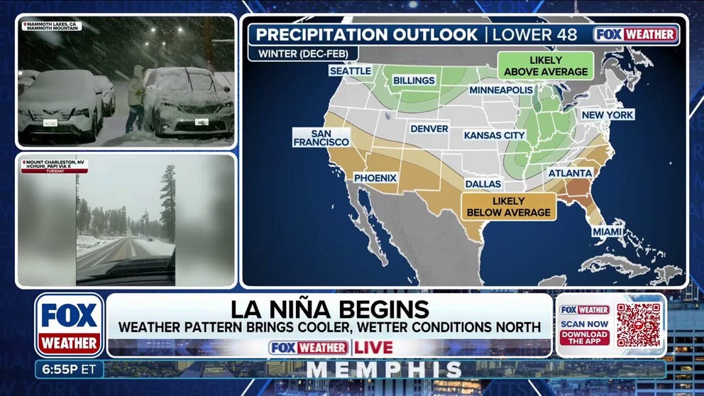Montana State Earth Sciences Prof. Eric Sproles joins FOX Weather to talk about the arrival of La Nina and its expected impacts on winter. 