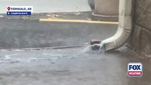 Watch: Torrential rain falls during severe thunderstorm in Arkansas