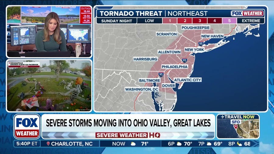 Storms racing into Northeast, bringing heavy rain and gusty winds 