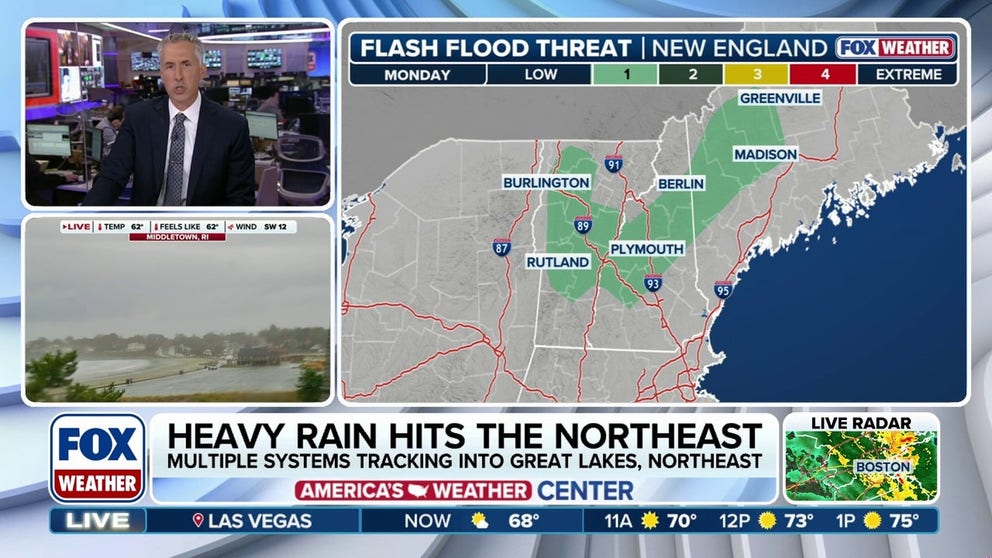 Flooding possible in New England as heavy rain falls along I-95 ...