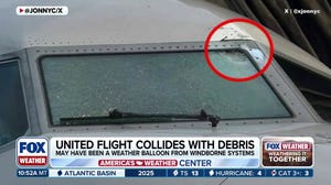 Possible weather balloon strikes a plane mid-flight