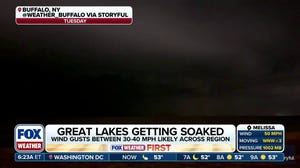 Lake-effect rain soaks Interstate 90 corridor along Great Lakes