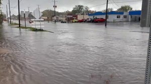 Streets flooded in Erie, Pennsylvania, after heavy lake-effect rain