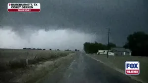 Severe weather sweeps across Texas-Oklahoma border in Wichita County, Texas