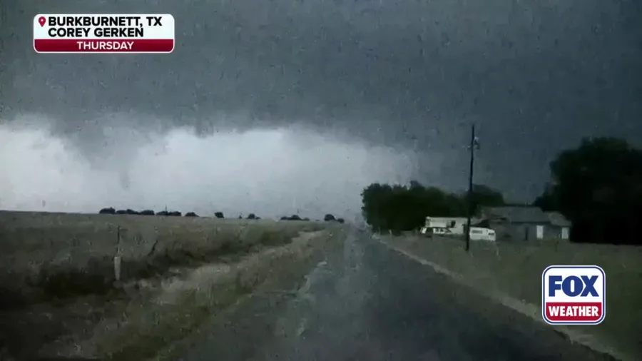 Severe weather sweeps across Texas-Oklahoma border in Wichita County, Texas