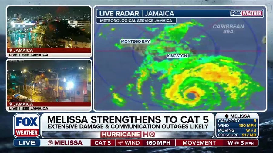 Hurricane Melissa becomes monster Category 5 hurricane ahead of historic strike on Jamaica
