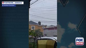 Watch: Flooding rain, damaging winds whip across Jamaica as Melissa approaches