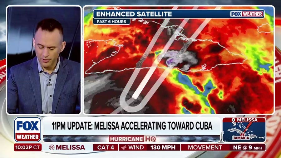 Melissa restrengthens to a category 4 hurricane