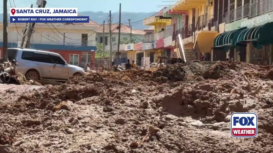 Clean Up Begins As The Scale Of Damage From Hurricane Melissa Is Uncovered In Santa Cruz, Jamaica