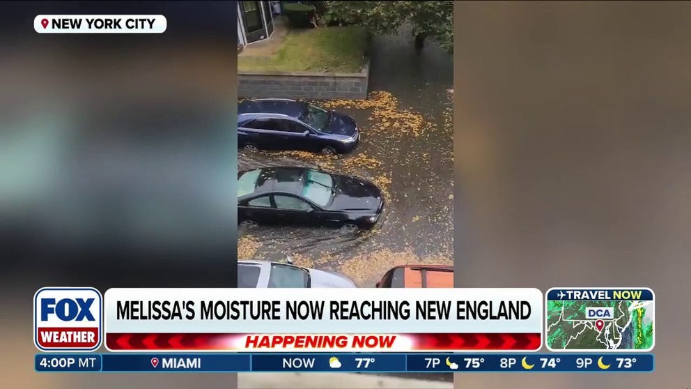 Parts of New York City flooded on Thursday afternoon as heavy rain blasted the Northeast. Flash flood alerts were in effect across the boroughs and down into New Jersey. 