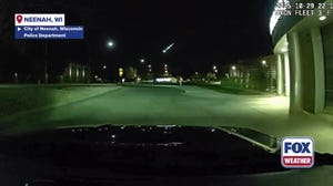 Watch: Wisconsin police officer's dash camera captures meteor streaking across sky