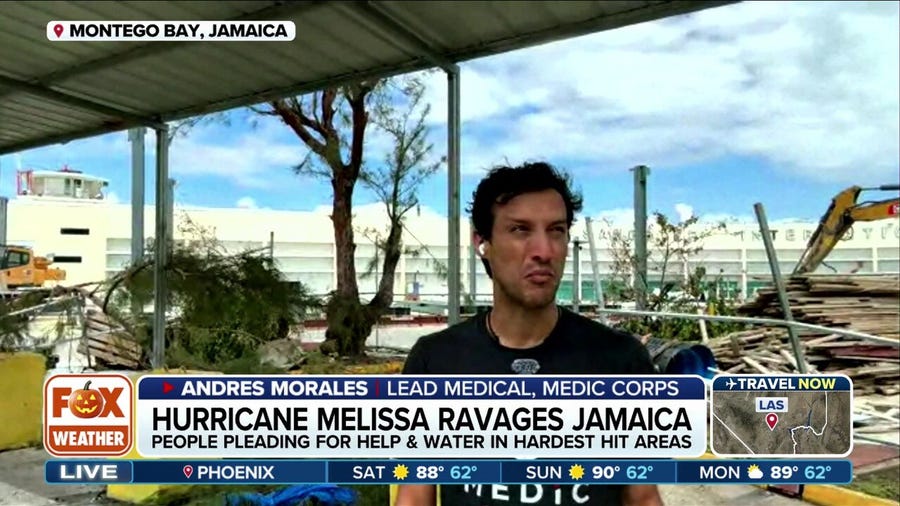 Relief worker discusses recovery effort in Black River, Jamaica, an area devastated by catastrophic Hurricane Melissa
