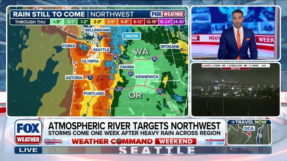 It's a soggy start to November along the Pacific coast as multiple waves of heavy rain are set to soak Washington through Northern California