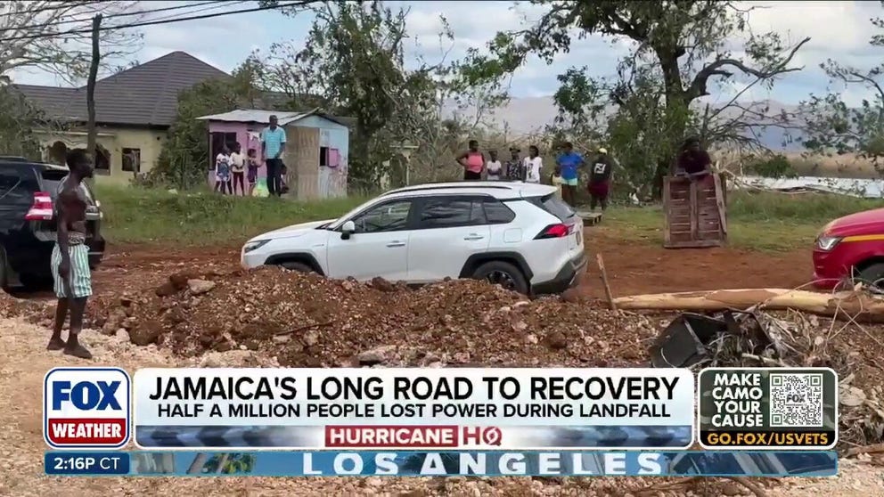 FOX Weather Correspondent Robert Ray shares the latest updates for the early stages of recovery in Jamaica after Hurricane Melissa destroyed much of the country in its path. Locals plead for help in some of the hardest hit areas from the storm.