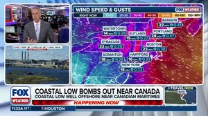 Coastal low 'bombs out' near Canada