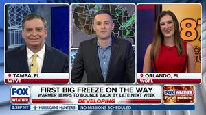 The first big freeze of the season on the way to the Sunshine State