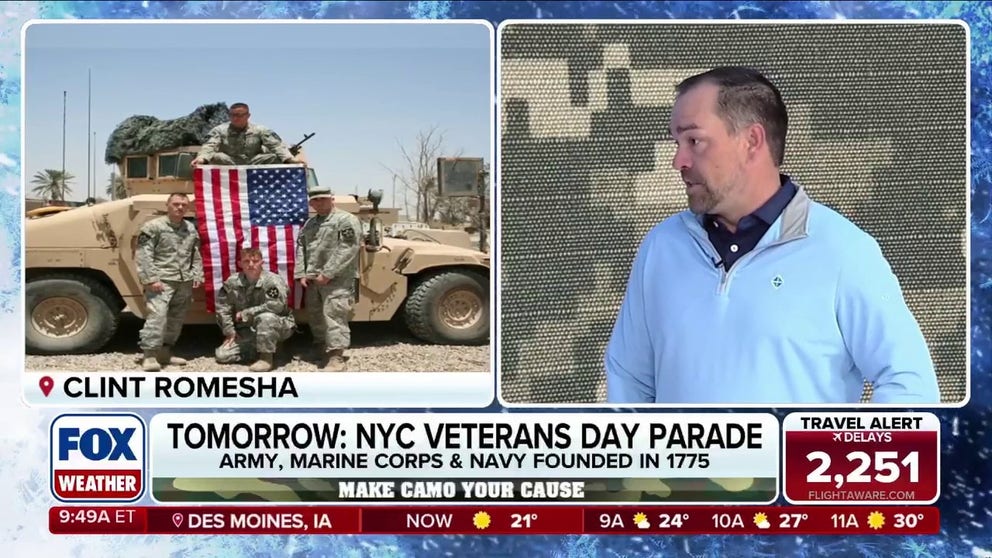 Medal of Honor Recipient and Grand Marshall of the Veterans Day Parade, Clint Romesha, joins FOX Weather ahead of the big event tomorrow to share his story and help honor our courageous military veterans.