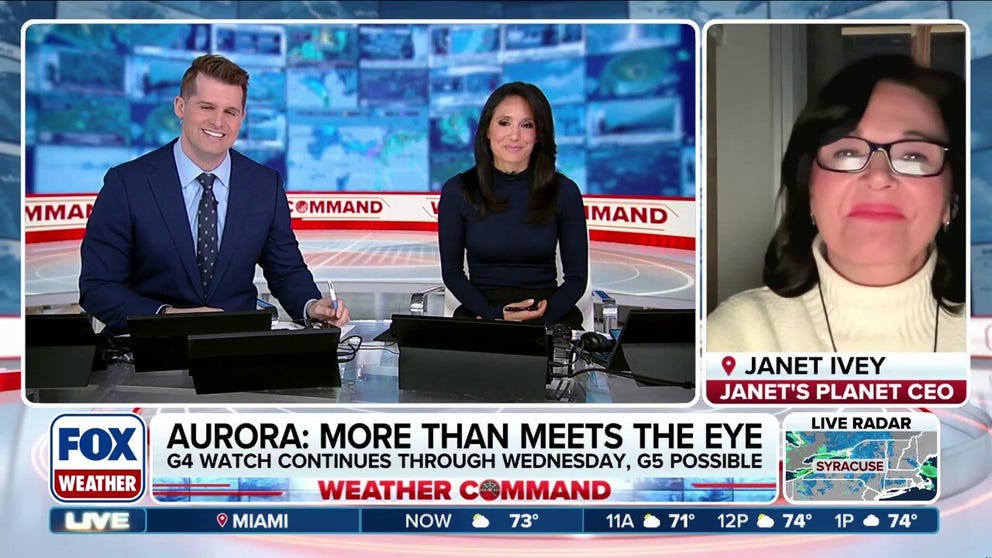 The Northern Lights gave millions of Americans front row seats to a dazzling nighttime spectacle on Tuesday. Janet's Planet CEO Janet Ivey joined FOX Weather to discuss just why so many are seeing these lights:  