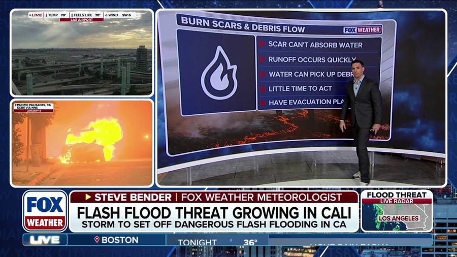Flash flood threat increasing for California through the weekend