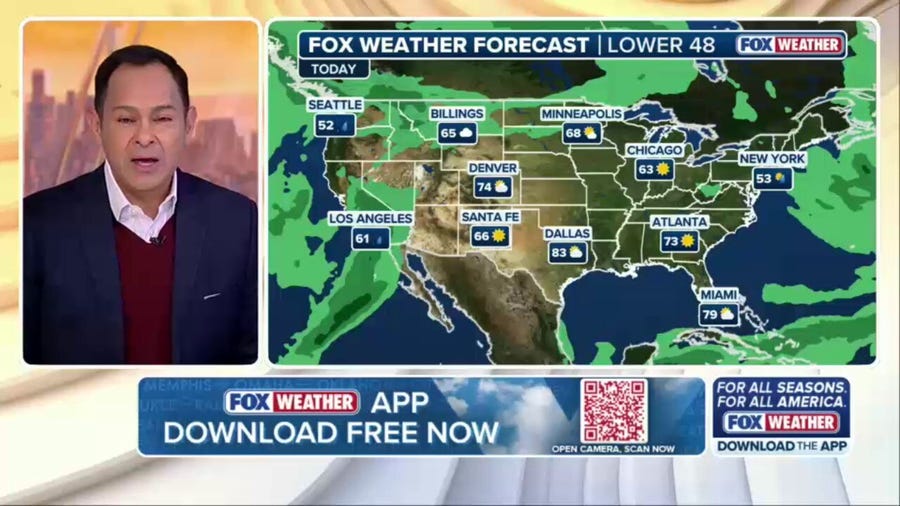 Weather in America: November 14, 2025