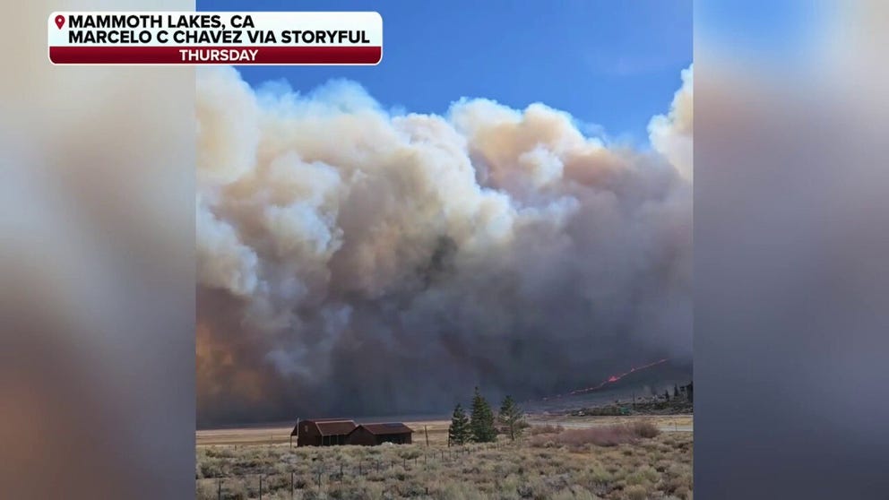A destructive wildfire charged by highwinds exploded in the eastern Sierra Nevadas and has since burned over 3,000 acres.