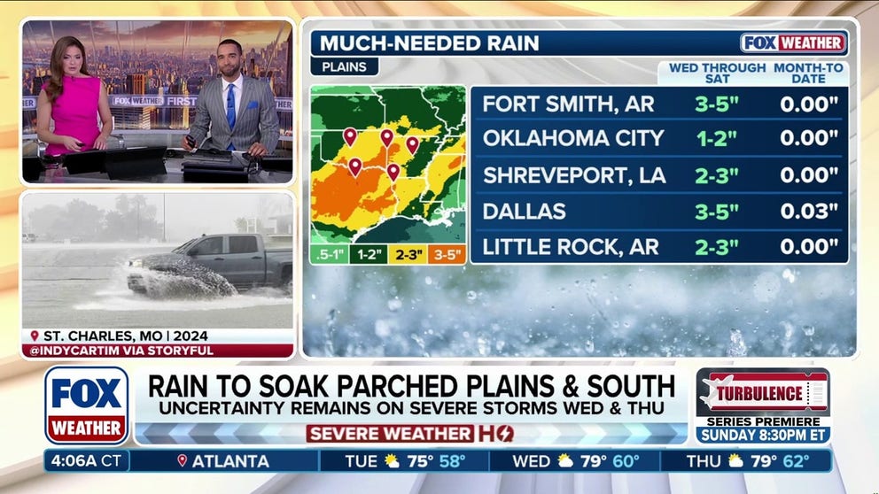 Rain set to drench parched southern Plains that could pose flood threat ...