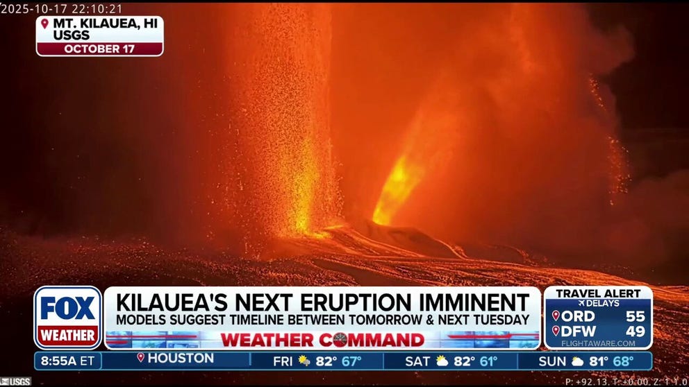 Some models predict that the volcano's next eruption episode could occur sometime within the next week