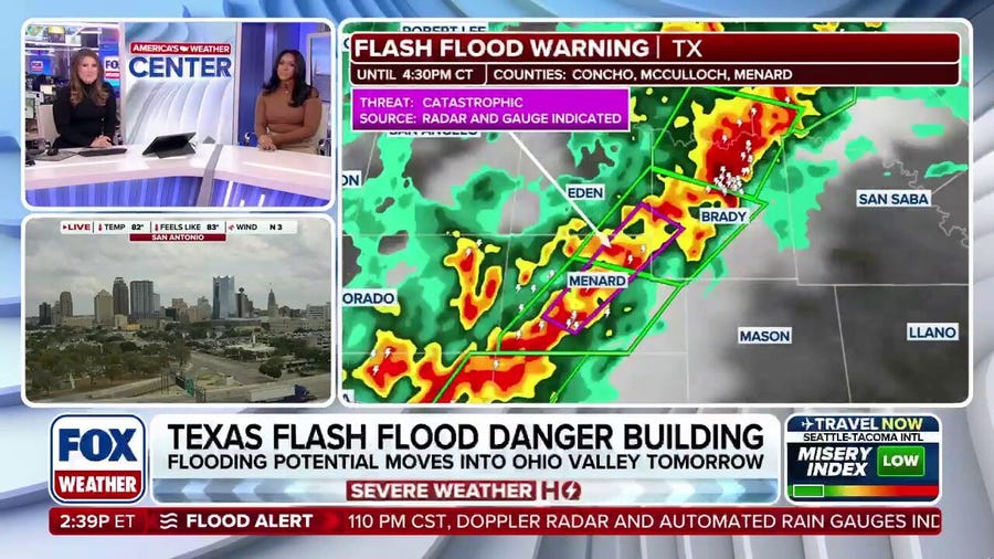 Texas flash flood danger growing as Flash Flood Emergency issued 