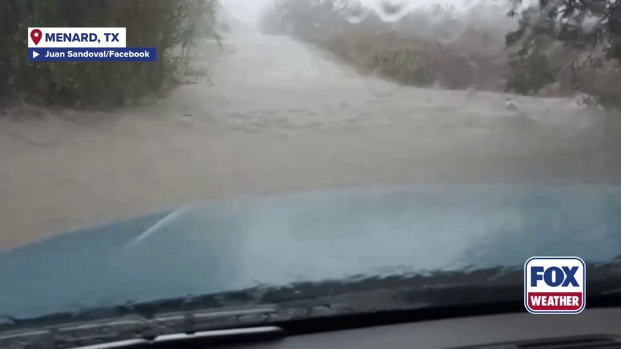 Torrential rain triggers Flash Flood Emergency in Menard, Texas