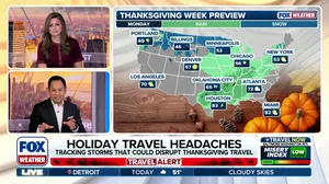 Storms threaten Thanksgiving holiday travel across central and eastern US