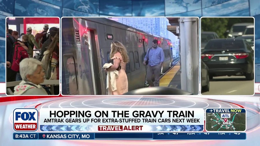 HOPPING ON THE GRAVY TRAIN: Holiday travelers turn to the train for Thanksgiving transit needs