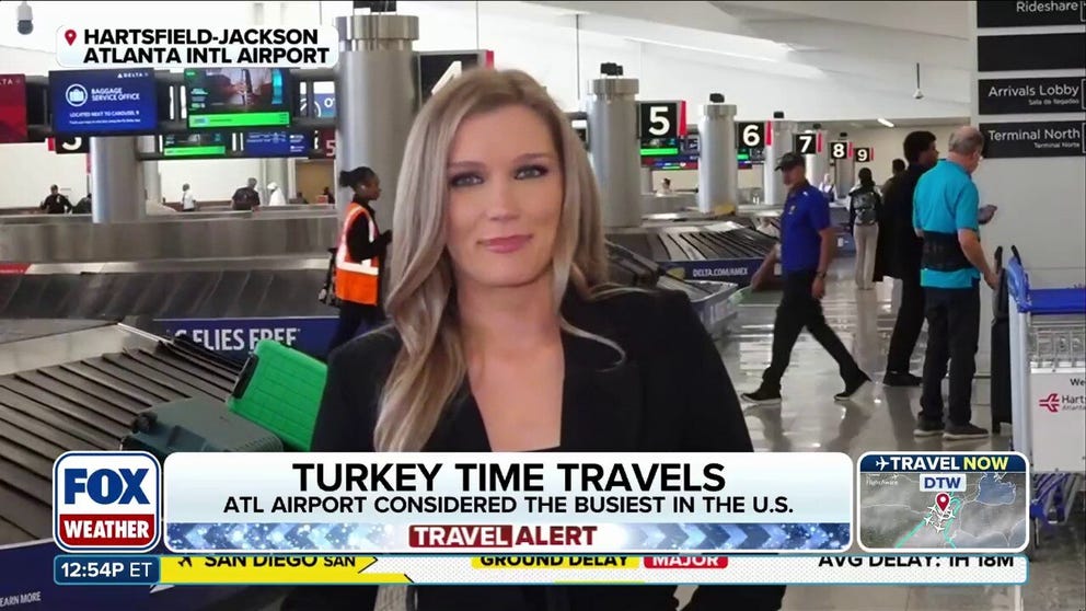 The Federal Aviation Administration warns that this will be the busiest Thanksgiving travel period in 15 years. FOX News Senior Multimedia Reporter Caroline Elliot reports from Atlanta Hartsfield-Jackson International Airport on travel conditions. 