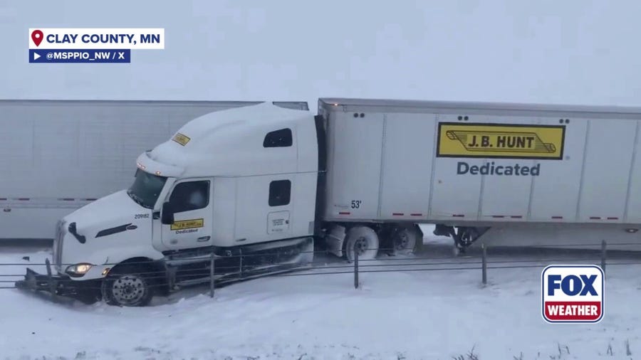 Multi-vehicle pileup unfolded in Clay County, Minnesota, as the winter weather has created unsafe travel conditions
