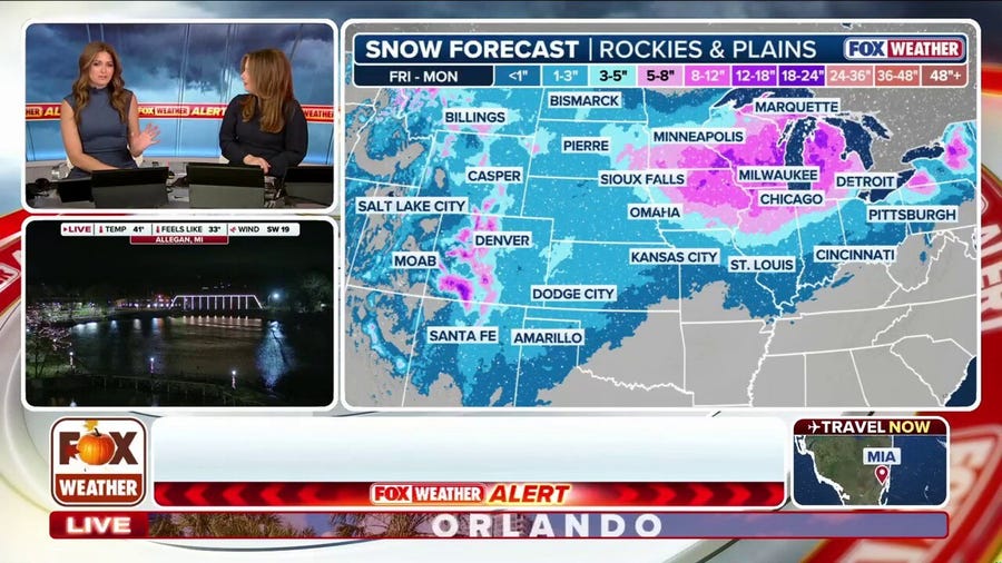 A one-two punch for Thanksgiving travelers this year, as major storms are already sweeping the U.S., with a second one on the way for Friday