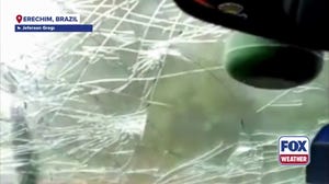 Residents in Brazil are pounded with hailstones strong enough to shatter windshields 