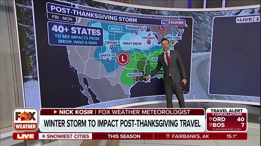 Major winter storm to impact post-Thanksgiving in Midwest, Plains