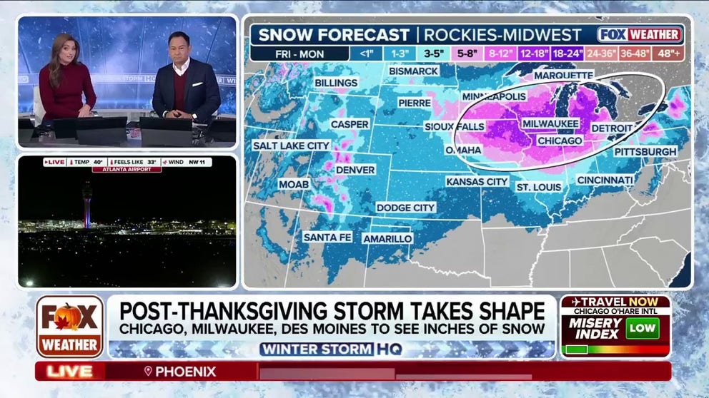Thanksgiving travelers face double trouble as storms sweep the country ...