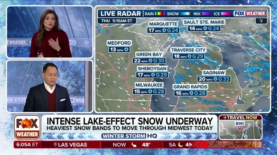 Major lake-effect snow event creating treacherous Thanksgiving travel conditions