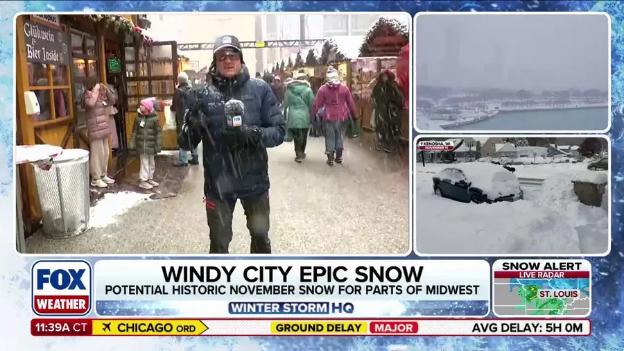WINDY CITY WHITEOUT: A potentially historic November snowstorm is slamming parts of the Midwest as holiday celebrations continue in Chicago