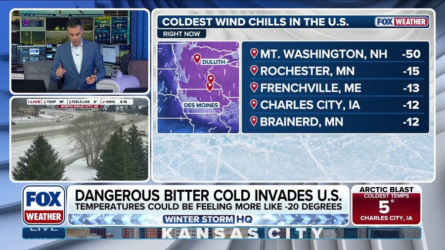 Dangerous bitter cold invades the U.S.