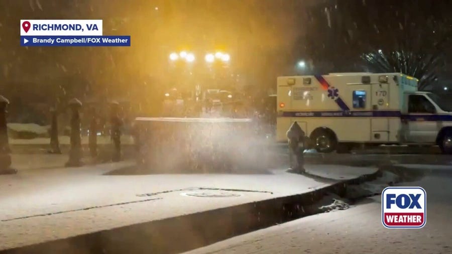 Richmond, Virginia sees first flakes of winter