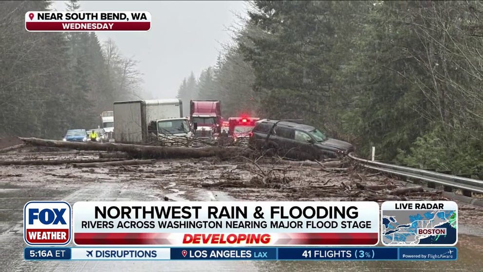 A strong atmospheric river continues to slam the Pacific Northwest. Over a foot of rain has been reported across portions of Washington as rounds of rain have pummeled the state. Flood Watches continue across northwest Washington, including Seattle, as a widespread 2-3 inches of additional rain is still likely for coastal Washington. Localized additional amounts of 3-5 inches are possible as downpours continue to soak the region through Thursday. 