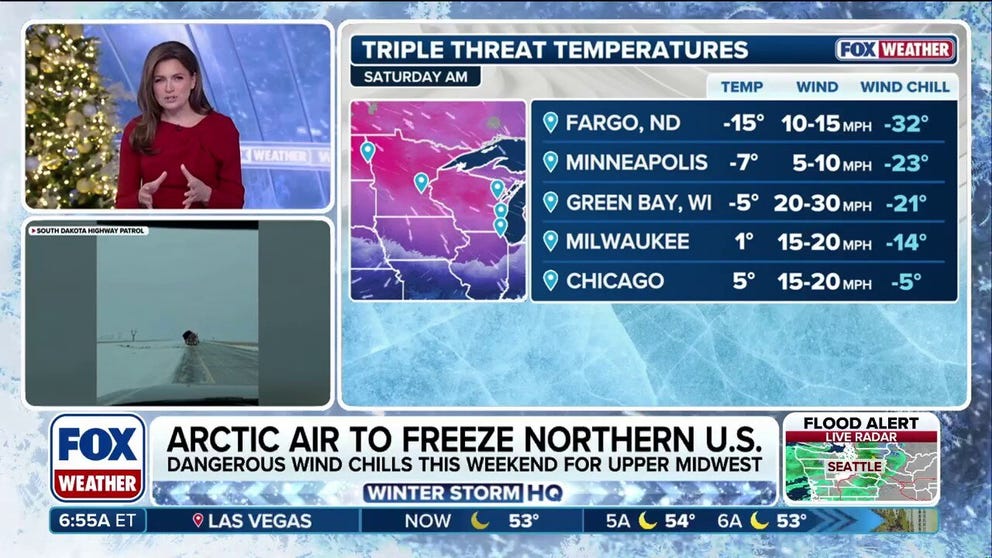 Over 210 million Americans will experience dangerously chilling temperatures as a one-two punch of Arctic air is set to blast the Northern Tier and Eastern U.S., causing below-average temperatures and some of the coldest air of the season.
