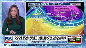 First snow of the season for Interstate 95 corridor from Washington, D.C. to New York City