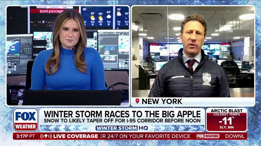 New York City prepares as cross-country snowstorm races to the Big Apple