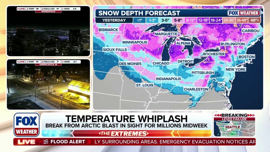 Extreme cold lingers across the U.S. with warmer temperatures on the way