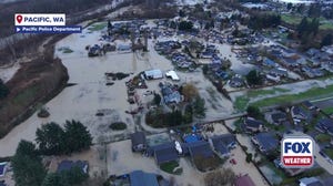 White River levee failure floods City of Pacific, Washington
