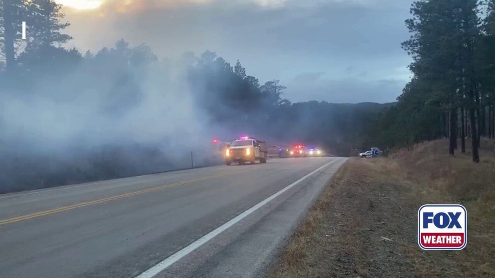 Strong winds from a coast-to-coast storm helped fuel the spread of a wildfire in Pennington County, South Dakota, triggering evacuations.