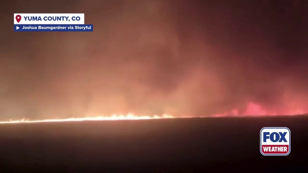 Wildfires that sparked in Yuma County, Colorado on Wednesday night fueled by powerful winds following a powerful coast-to-coast storm. Officials said the flames consumed more than 14,000 acres but no one was significantly injured.