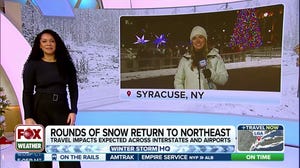 Rounds of snow return to the Northeast
